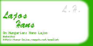 lajos hans business card